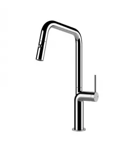 Gessi Stelo Bateria kuchenna z obrotową i wyciąganą wylewką Chrom 60307.031