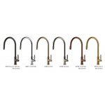 Gessi Venti20 Bateria kuchenna obrotowa z wyciąganą wylewką brass brushed PVD 60622.727