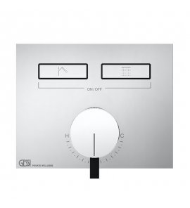 Gessi Hi-Fi Części zewnętrzne do baterii jednouchwytowej dla dwóch odrębnych funkcji, z przyciski włączania/wyłączania Chrom 63079.031