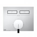 Gessi Hi-Fi Części zewnętrzne do baterii jednouchwytowej dla dwóch odrębnych funkcji, z przyciski włączania/wyłączania Chrom 63079.031