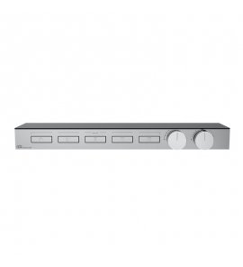 Gessi Hi-Fi Części zewnętrzne termostatycznego mieszacza półkowego dla pięciu odrębnych funkcji, z przyciskami włączania/wyłączania Chrom 63028.031
