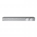 Gessi Hi-Fi Części zewnętrzne termostatycznego mieszacza półkowego dla pięciu odrębnych funkcji, z przyciskami włączania/wyłączania Chrom 63028.031