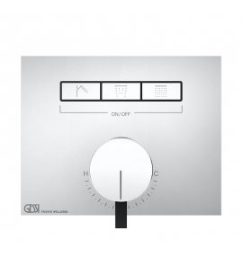 Gessi Hi-Fi Części zewnętrzne do baterii jednouchwytowej dla trzech odrębnych funkcji, z przyciski włączania/wyłączania Chrom 63081.031