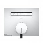 Gessi Hi-Fi Części zewnętrzne do baterii jednouchwytowej dla trzech odrębnych funkcji, z przyciski włączania/wyłączania Chrom 63081.031