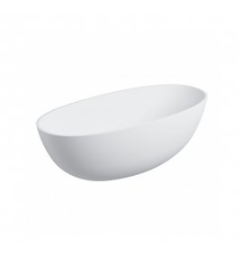 Omnires Shell M+ Wanna wolnostojąca 160x75 cm Biały matowy SHELLWWBM