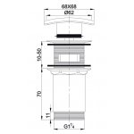 Omnires Korek umywalkowy typu klik-klak Chrom F706CR