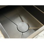 Galatea Design Modus L zlew z wodospadem, myjką do szklanek, dozownikiem, bateria 3-funkcyjną ZESTAW gunmetal GDP21GB