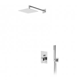 Bruma Escudo 2 Zestaw natryskowy podtynkowy z deszczownicą 250x250 mm i słuchawką prysznicową Chrom 1027651CR