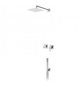 Bruma Escudo 2 Zestaw natryskowy podtynkowy z deszczownicą 250x250 mm ścienną Chrom 1027531CR