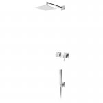 Bruma Escudo 2 Zestaw natryskowy podtynkowy z deszczownicą 250x250 mm ścienną Chrom 1027531CR