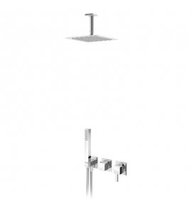 Bruma Escudo 2 Zestaw natryskowy podtynkowy z deszczownicą 250x250 mm sufitową Chrom 1025801CR