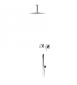 Bruma Escudo 2 Zestaw natryskowy podtynkowy z deszczownicą 250x250 mm sufitową Chrom 1026531CR