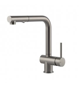 Gessi Acciaio Bateria kuchenna z obrotową i wyciąganą wylewką Steel Brushed 60600.239