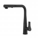   Gessi Proton Bateria kuchenna z obrotową i wyciąganą wylewką Matte Black 17177.299