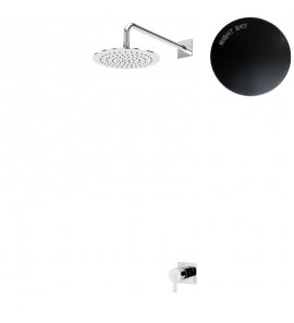 Bruma Lusa Zestaw natryskowy podtynkowa z deszczownicą Ø 230 mm z ramieniem ściennym Night Sky 1017621NS