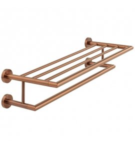 Vado Individual Półka ścienna z drążkiem na ręczniki, 60 cm brąz szczotkowany IND-SPA185B-BRZ
