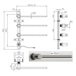 Galatea Design Balance Grzejnik elektryczny 49 cm 3-el. z przyciskiem zasilania gunmetal GDD1A01GM