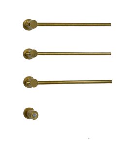 Galatea Design Balance Grzejnik elektryczny 49 cm 3-el. z przyciskiem zasilania brushed gold GDD1A01BRG