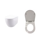 Hidra Tour 4.0 Miska wisząca bezrantowa z deską wolnoopadającą slim 52,5x36,5 cm biały połysk TUWR40.001+TUZQ40.001