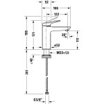Duravit Wave Bateria umywalkowa mosiądz szczotkowany WA1020002004