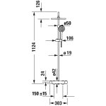   Duravit Wave Zestaw prysznicowy brąz szczotkowany TH4282008004 W MAGAZYNIE!!