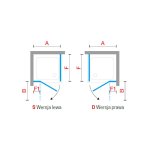 Novellini BRERA LITE F Ścianka boczna do kabiny 95 cm Chrom BRLTF95-1K