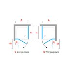 Novellini NH F Ścianka prysznicowa boczna 75 cm Czarny mat NHF75-1H