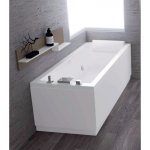 Novellini Calos 2.0 Wanna prostokątna do zabudowy 180x80 ze stelażem, zagłówkiem, przelewem oraz obudową biała C2218080C-A2A