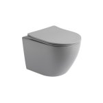   Galatea Design Bulat Miska WC z deską wolnoopadającą wisząca 49x37x37 cm Cement Grey matt/Jasny szary mat GDB2342MH W MAGAZYNIE!!
