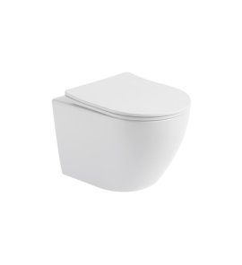 Galatea Design Bulat Miska WC z deską wolnoopadającą wisząca 49x37x37 cm White/Biały połysk GDB2342GW