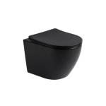   Galatea Design Bulat Miska WC z deską wolnoopadającą wisząca 49x37x37 cm Black matt/Czarny mat GDB2342MB W MAGAZYNIE!!