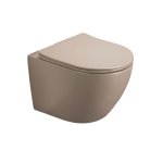 Galatea Design Bulat Miska wisząca SwirlFlush z deską wolnoopadającą 49x37 cappuccino matt/beżowy mat GDSF805MC W MAGAZYNIE !!!