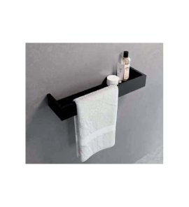  Novellini Uchwyt na ręcznik z półką 45x12 cm Czarny mat R90AKFMPS45-H W MAGAZYNIE!!