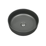  Galatea Design Bulat Umywalka stawiana na blat ∅39 cm z korkiem klik-klak Dark Grey matt/Ciemny szary mat GD112DTMDH W MAGAZYNIE!!