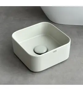 Cielo Shui Comfort Umywalka stawiana 25x25 z korkiem klik klak pomice MILAQPM+PIL01PM