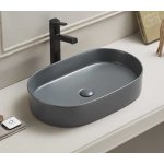   Galatea Design Bujur Umywalka 60x38 z korkiem klik-klak szary mat/grey matt GD78330DTMDH W MAGAZYNIE!!