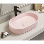 Galatea Design Bujur Umywalka 60x38 z korkiem klik-klak różowy mat/pink matt GD78330DTMP W MAGAZYNIE!!