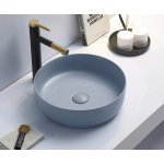   Galatea Design Bulat Umywalka ∅39 z korkiem klik-klak dusty blue matt/sky mat GD112DTMHL W MAGAZYNIE!!
