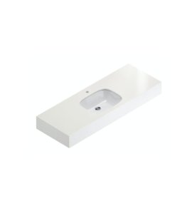 Cosentino HLine Flex Umywalka z blatem na wymiar, niecka 43x31 cm biały HLineFlex4331