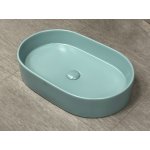   Galatea Design Bujur Umywalka 60x38 z korkiem klik-klak aloe mat/aqua green matt GD78330DTMLG W MAGAZYNIE!!