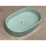   Galatea Design Bujur Umywalka 60x38 z korkiem klik-klak aloe mat/aqua green matt GD78330DTMLG W MAGAZYNIE!!