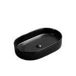   Galatea Design Bujur Umywalka 60x38 z korkiem klik-klak czarny mat/black matt GD78330DTMB W MAGAZYNIE!!