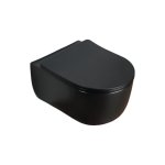      Galatea Design Bulatan Miska 49x35,5 z deską black matt/czarny mat GDB2361MB WYPRZEDAŻ MODELU!!