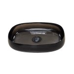   Galatea Design Paddle Umywalka stawiana na blat 58x38 Resinmood  black grey z korkiem klik-klak czarny mat GDFU2007GB W MAGAZYNIE!!