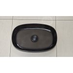   Galatea Design Paddle Umywalka stawiana na blat 58x38 Resinmood  black grey z korkiem klik-klak czarny mat GDFU2007GB W MAGAZYNIE!!