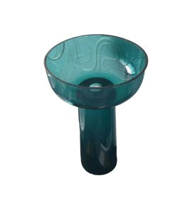   Galatea Design Bonola Umywalka na postumencie z korkiem sea blue GDFU3033SB
