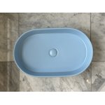   Galatea Design Bujur Umywalka 60x38 z korkiem klik-klak niebieski mat/blue matt GD78330DTML W MAGAZYNIE!!