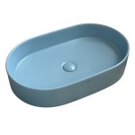   Galatea Design Bujur Umywalka 60x38 z korkiem klik-klak niebieski mat/blue matt GD78330DTML W MAGAZYNIE!!