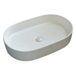   Galatea Design Bujur Umywalka 60x38 z korkiem klik-klak biały połysk/white GD78330DTWH W MAGAZYNIE!!