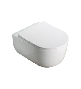      Galatea Design Bulatan Miska 49x35,5 z deską white/biały połysk GDB2361GW WYPRZEDAŻ MODELU!!